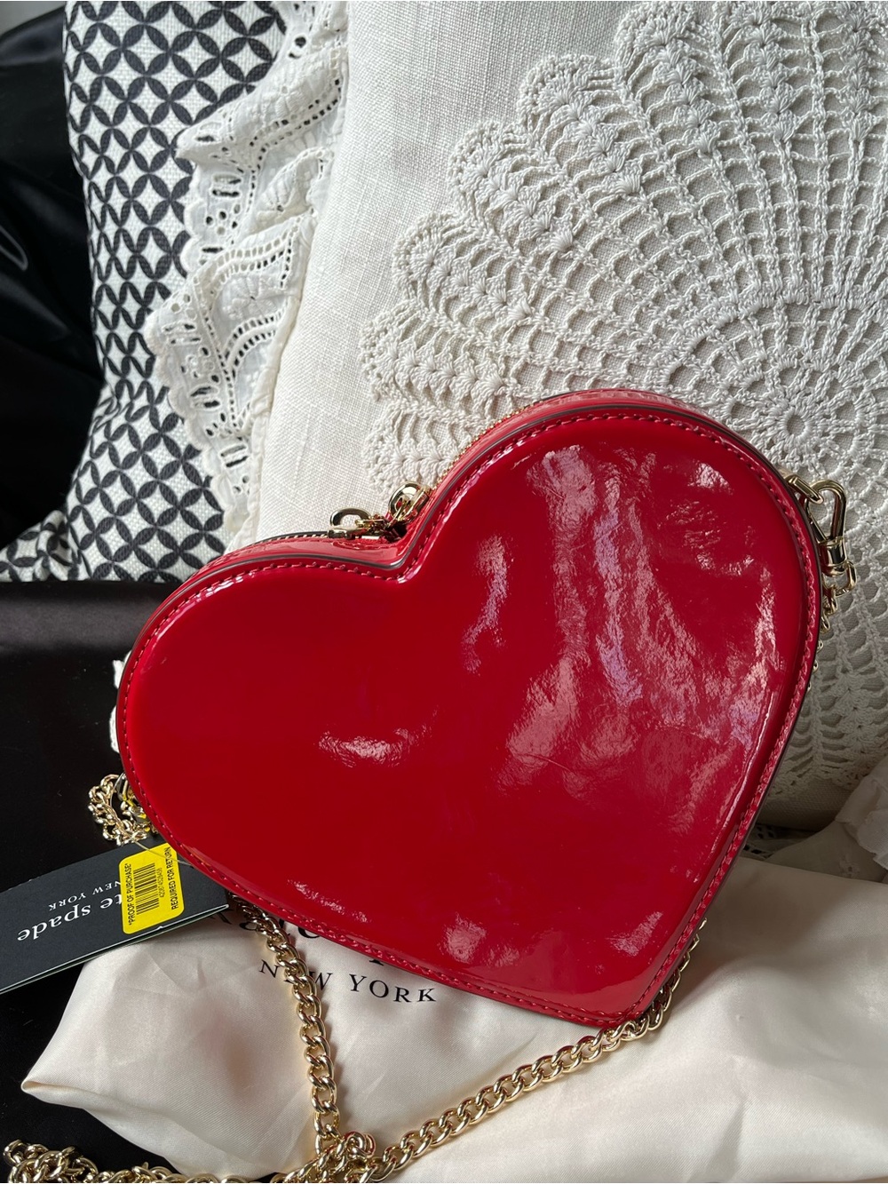 Kate Spade ♠️ Key To My Heart Bag, Retired Rare NWT ❤️🔑 - Picture 10 of 11